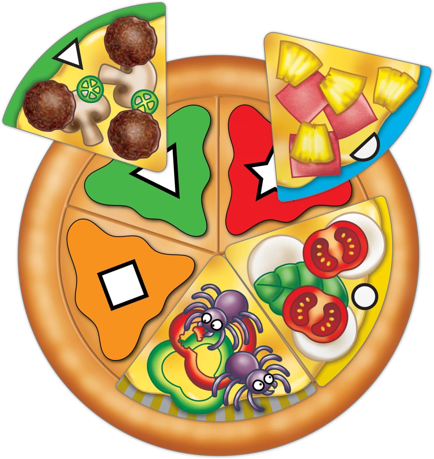 ORCHARD TOYS Moose Games, Pizza! Game. Match Colors and Shapes to Make a Perfect Pizza. for Ages 3-7 and 2-4 Players-4