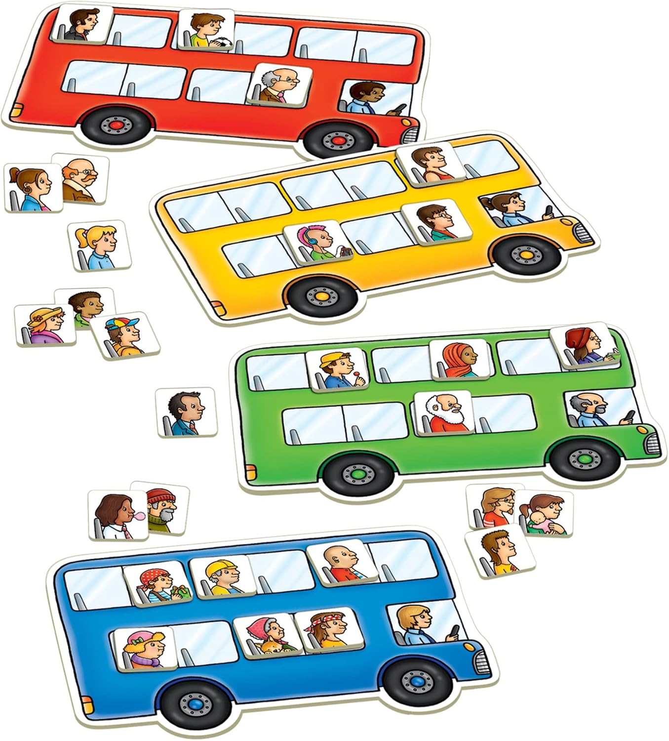 Orchard Toys Moose Games Bus Stop Game. A Fun Introduction to Addition and Subtraction. Pick up and Drop Off Passengers on Your Bus. for Ages 4-8 and for 2-4 Players-3