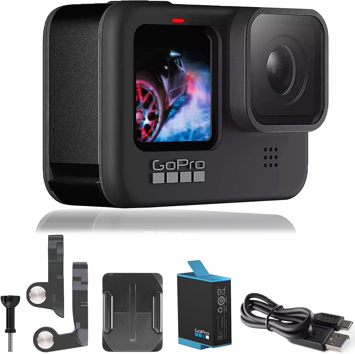 GoPro HERO9 Black - E-Commerce Packaging - Waterproof Action Camera with Front LCD and Touch Rear Screens, 5K Ultra HD Video, 20MP Photos, 1080p Live Streaming, Webcam, Stabilization-0