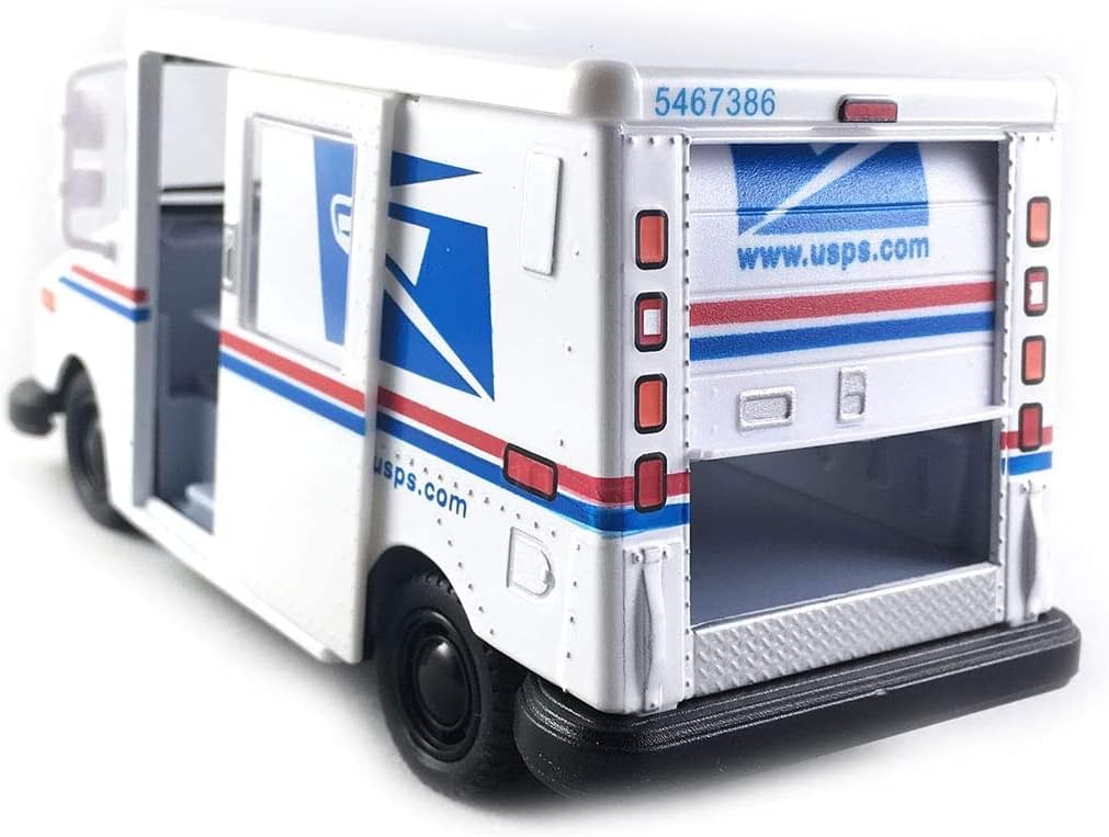 UPS Mercedes-Benz Sprinter + United States Postal Mail Truck Grumman LLV 5 Inch Die Cast Metal Model Toys SetOf2-3