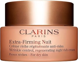 CLARINS Extra-Firming Night Cream | Anti-Aging Moisturizer | In Just 2 Weeks, Skin Appears Visibly Regenerated, Firmer and Tighter* | Evens Skin Tone | Nourishes and Soothes | Dry Skin Type | 1.6 Oz