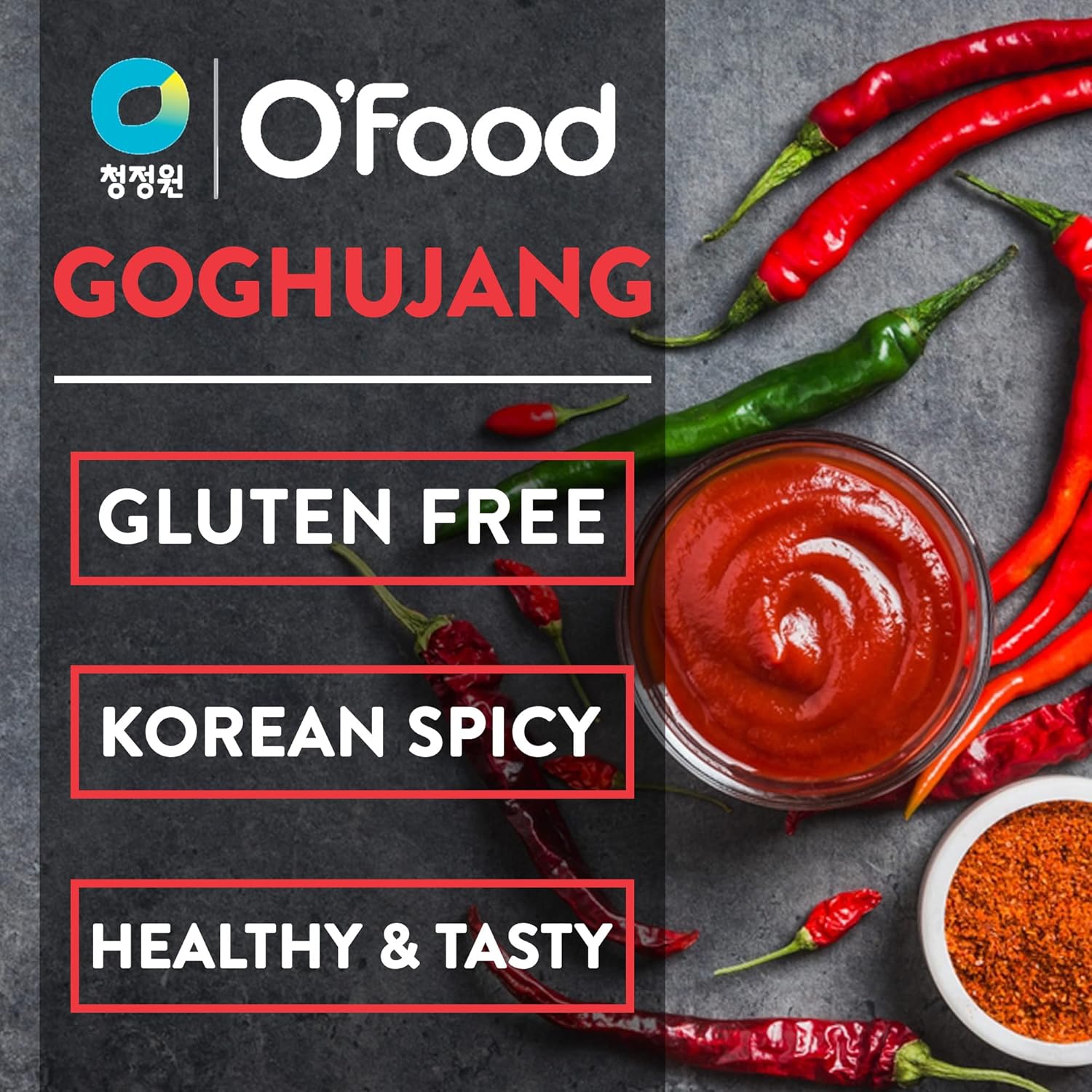 Chung Jung One O'Food Gluten-Free Gochujang Korean Red Chili Pepper Paste Hot Sauce, Spicy, Sweet and Savory Fermented Condiment-1