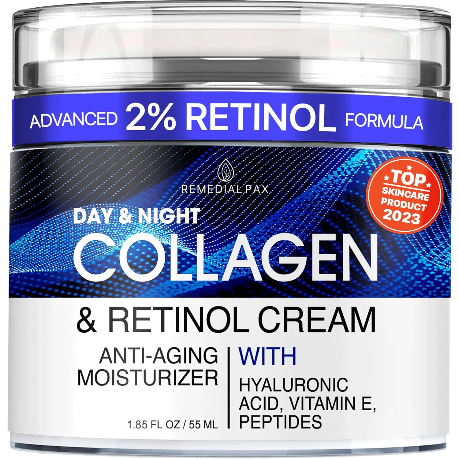 REMEDIAL PAX Collagen Cream for Face with Retinol and Hyaluronic Acid, Day and Night Anti Aging Skincare Facial Moisturizer, Hydrating Face Lotion, Moisturizing Cream to Reduce Wrinkles for Women Men-0