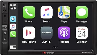 Nakamichi NAM3510-M7 7" Touchscreen in-Dash Double-DIN Stereo Compatible with Apple CarPlay & Android Auto