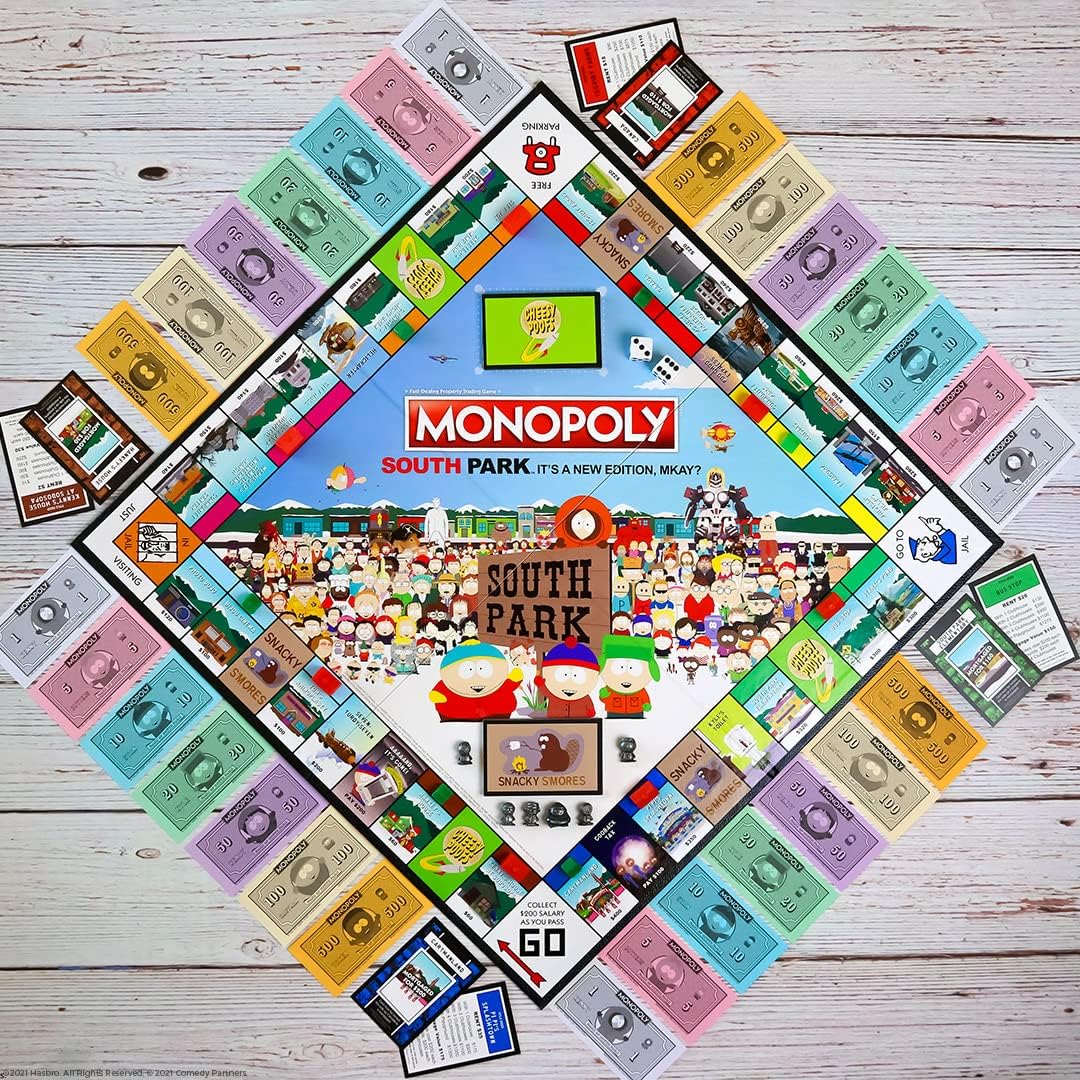 Monopoly South Park | Based on Comedy Central Show Featuring Familiar Locations, Episodes, and Characters Officially-Licensed & Collectible For 2-6 Players-1