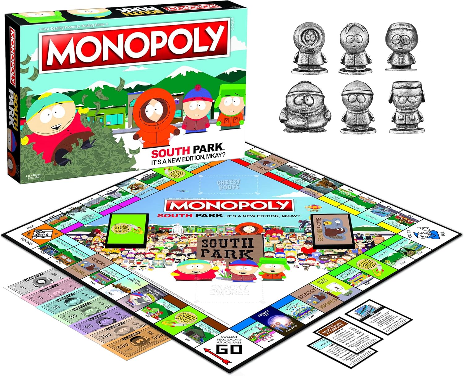 Monopoly South Park | Based on Comedy Central Show Featuring Familiar Locations, Episodes, and Characters Officially-Licensed & Collectible For 2-6 Players-6