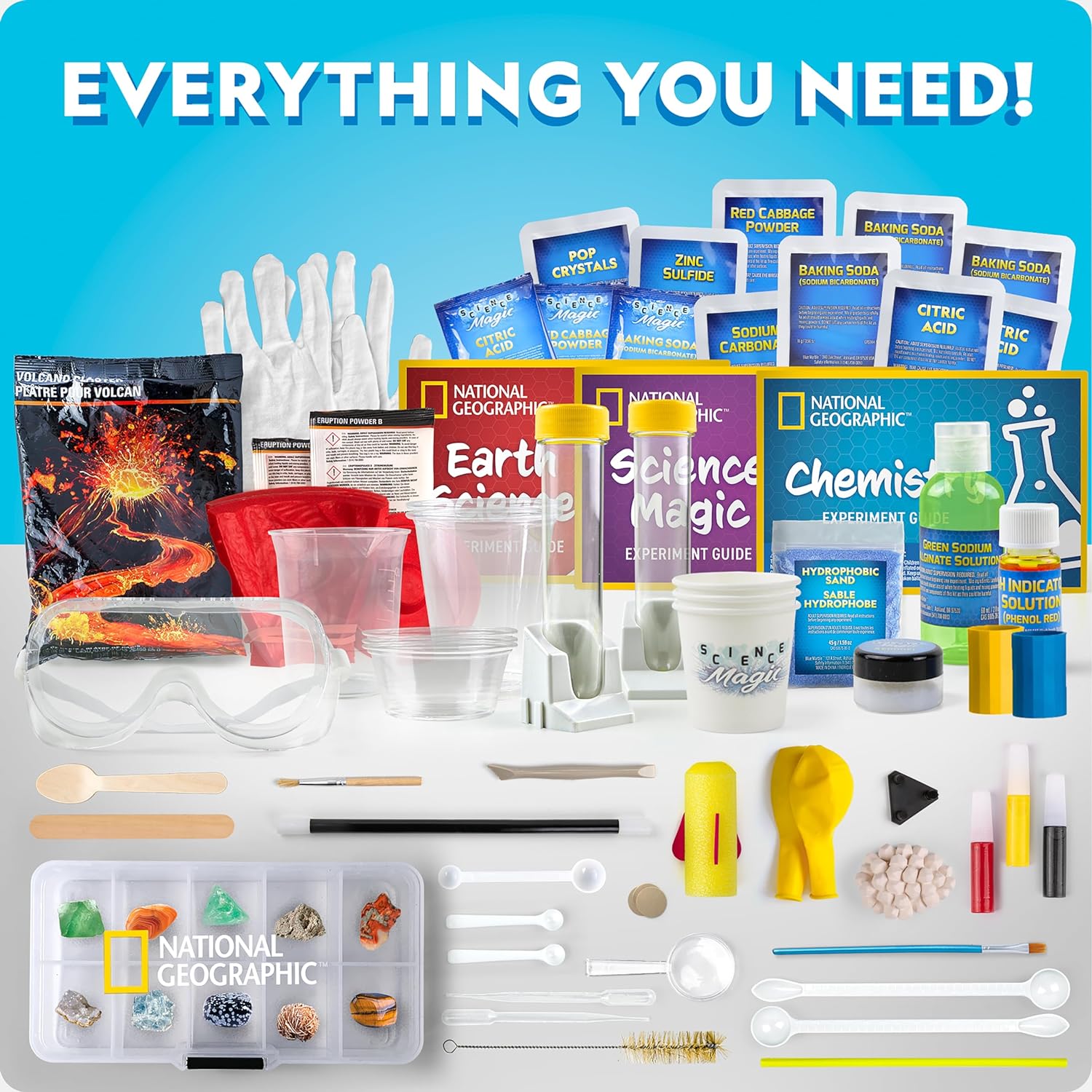 NATIONAL GEOGRAPHIC Mega Science Lab - Science Kit for Kids with 75 Easy Experiments, Featuring Earth Science, Chemistry Set, and Science Magic STEM Projects for Boys and Girls (Amazon Exclusive)-4