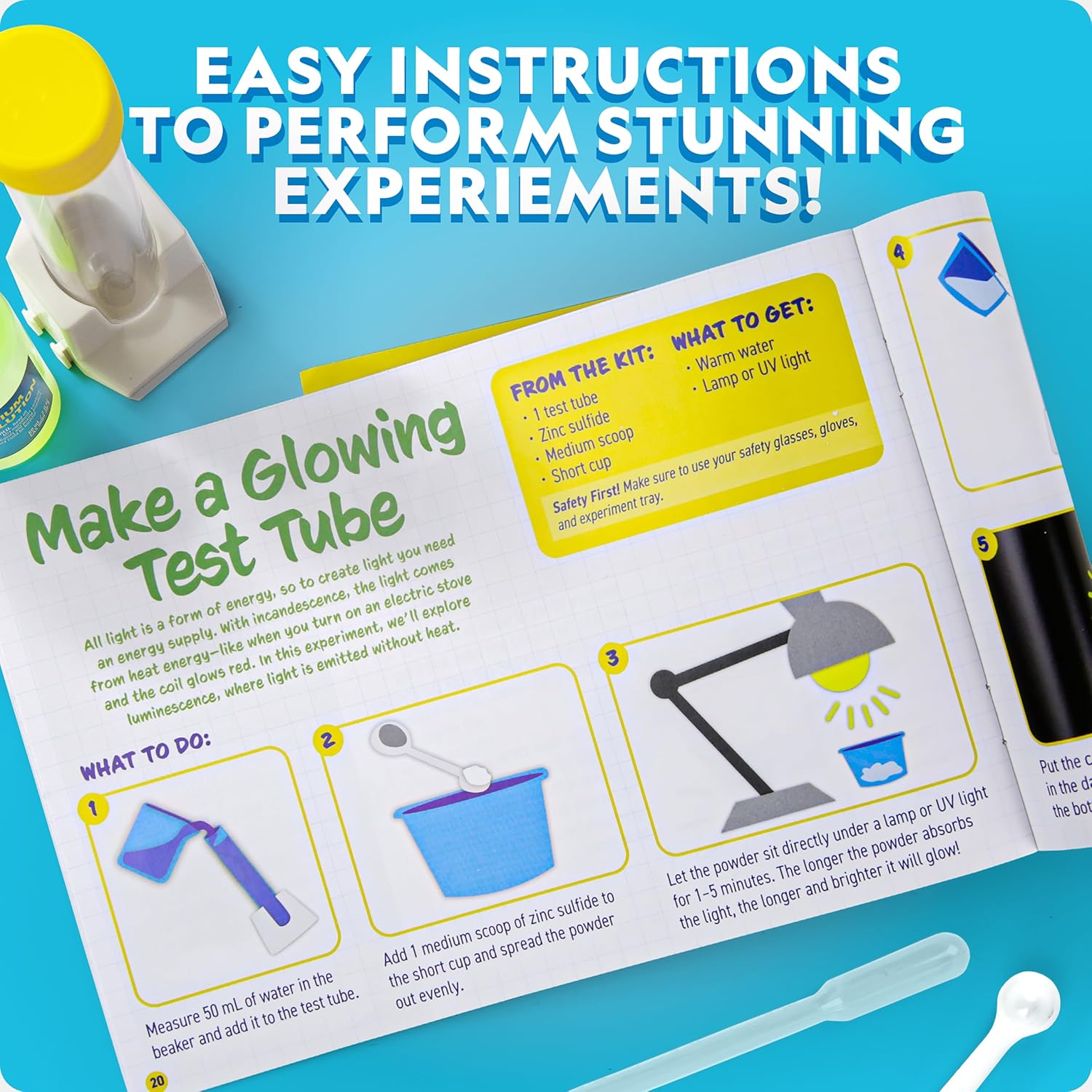 NATIONAL GEOGRAPHIC Mega Science Lab - Science Kit for Kids with 75 Easy Experiments, Featuring Earth Science, Chemistry Set, and Science Magic STEM Projects for Boys and Girls (Amazon Exclusive)-5