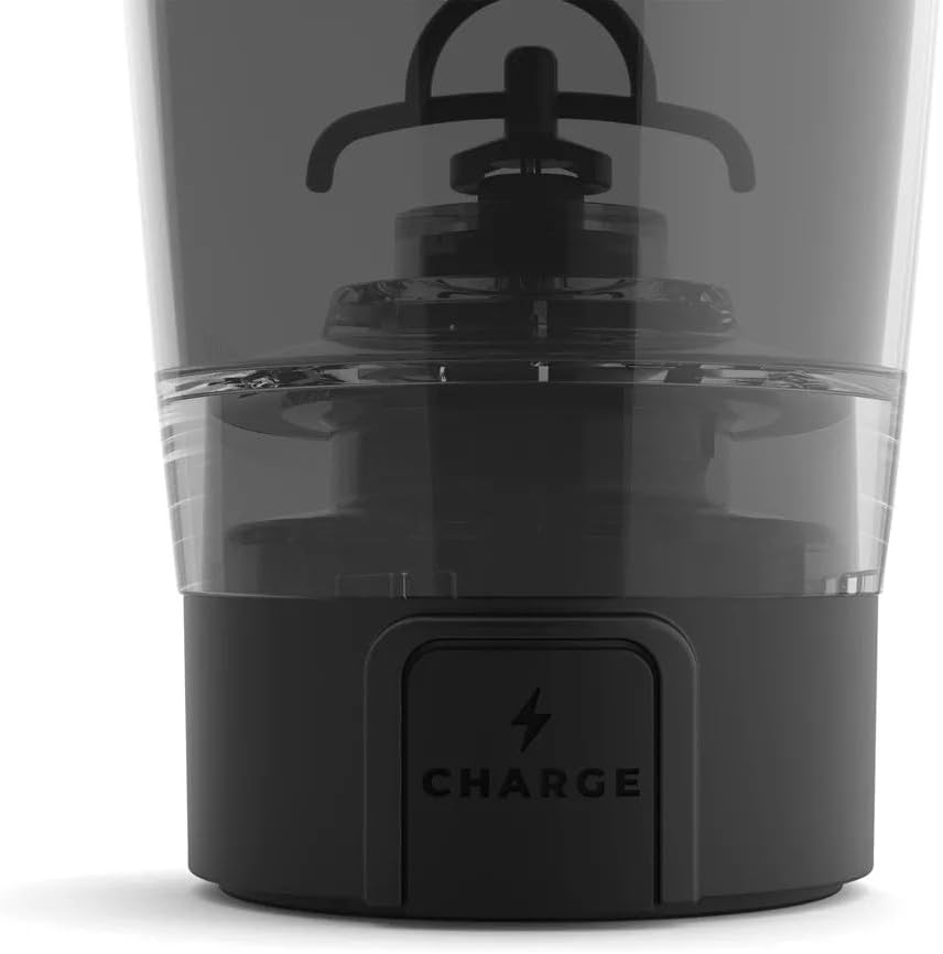 Promixx Charge Shaker Bottle - Device-charging Vortex Mixer with Supplement Storage, Easy-to-clean Tritan Cup (20oz | Black)-3