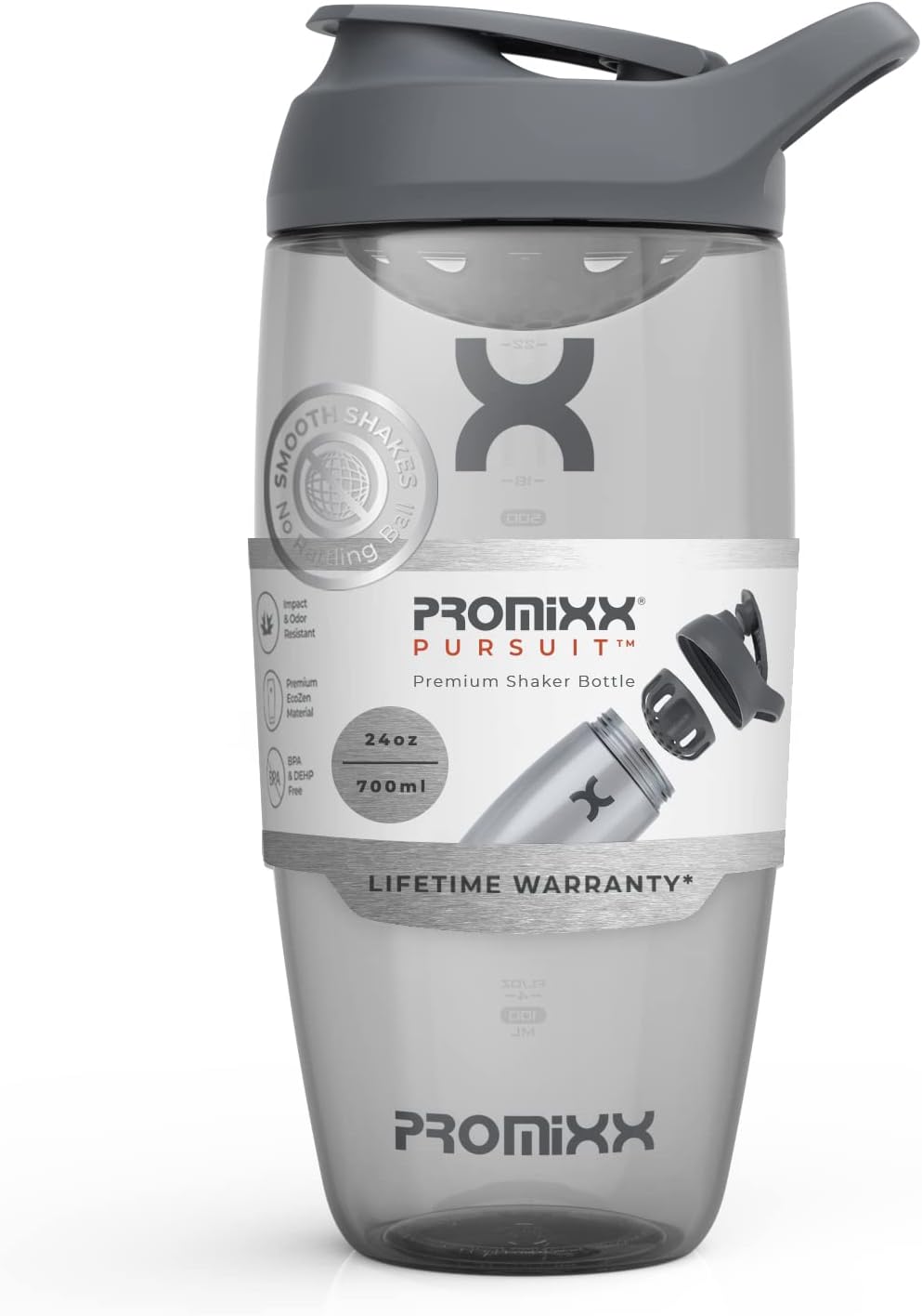 Promixx PURSUIT Protein Shaker Bottle – Premium Sports Blender Bottles for Protein Mixes and Supplement Shakes – Easy Clean, Durable Protein Shaker Cup-0