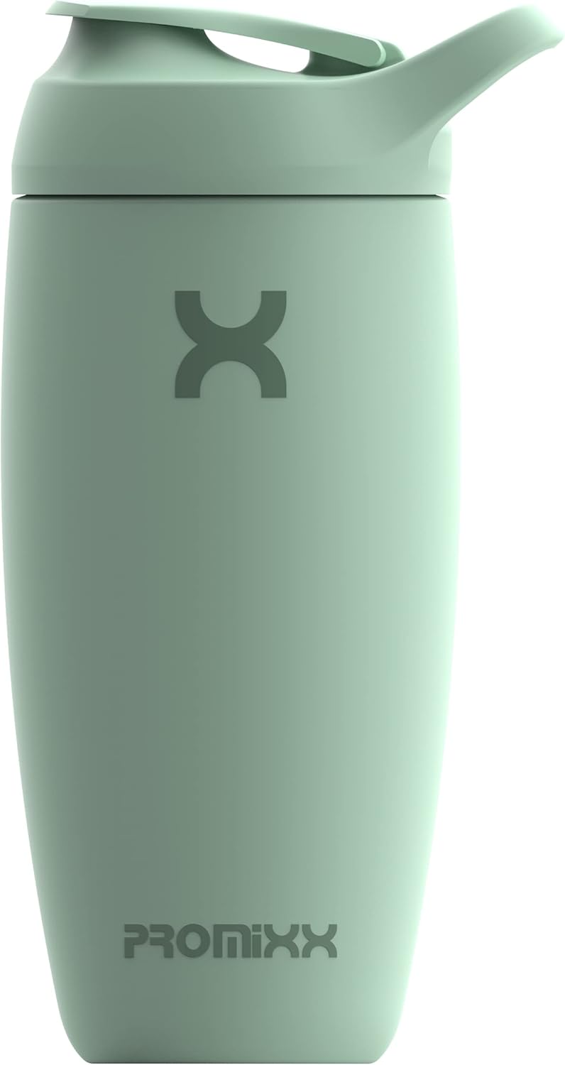 Promixx Pursuit Shaker Bottle Insulated Stainless Steel Water Bottle and Blender Cup, 18oz, Seagrass Green-8