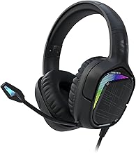 Black Shark Gaming Headset for PC, PS4, PS5, Xbox, Switch, All-in-1 Gaming Headphones with Ultra-Clear Bendable Mic, 50mm Dynamic Drivers, Noise Isolation Ear Cushions, in-line Controls - Goblin X1