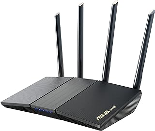 ASUS RT-AX1800S Dual Band WiFi 6 Extendable Router, Subscription-Free Network Security, Parental Control, Built-in VPN, AiMesh Compatible, Gaming & Streaming, Smart Home