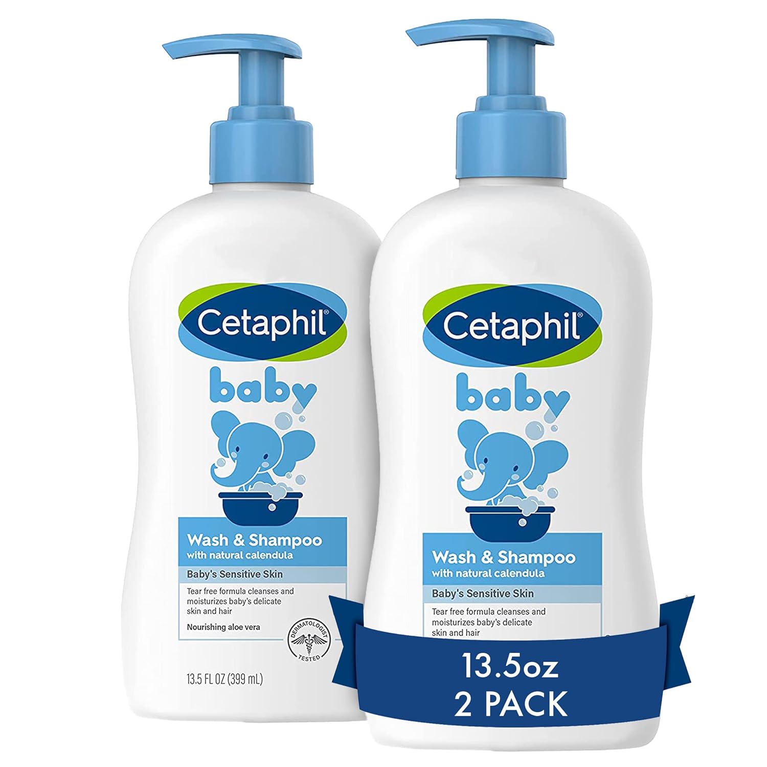 Cetaphil Baby Wash & Shampoo, 13.5oz Pack of 2, Hypoallergenic, Gentle Enough for Everyday Use, Soap Free-0