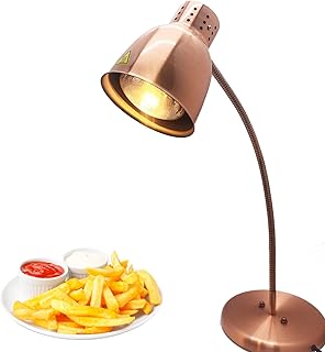 Countertop Food Heat Lamp Infrared Food Warmer Copper Food Lamps with 250 Watt Heating Bulb