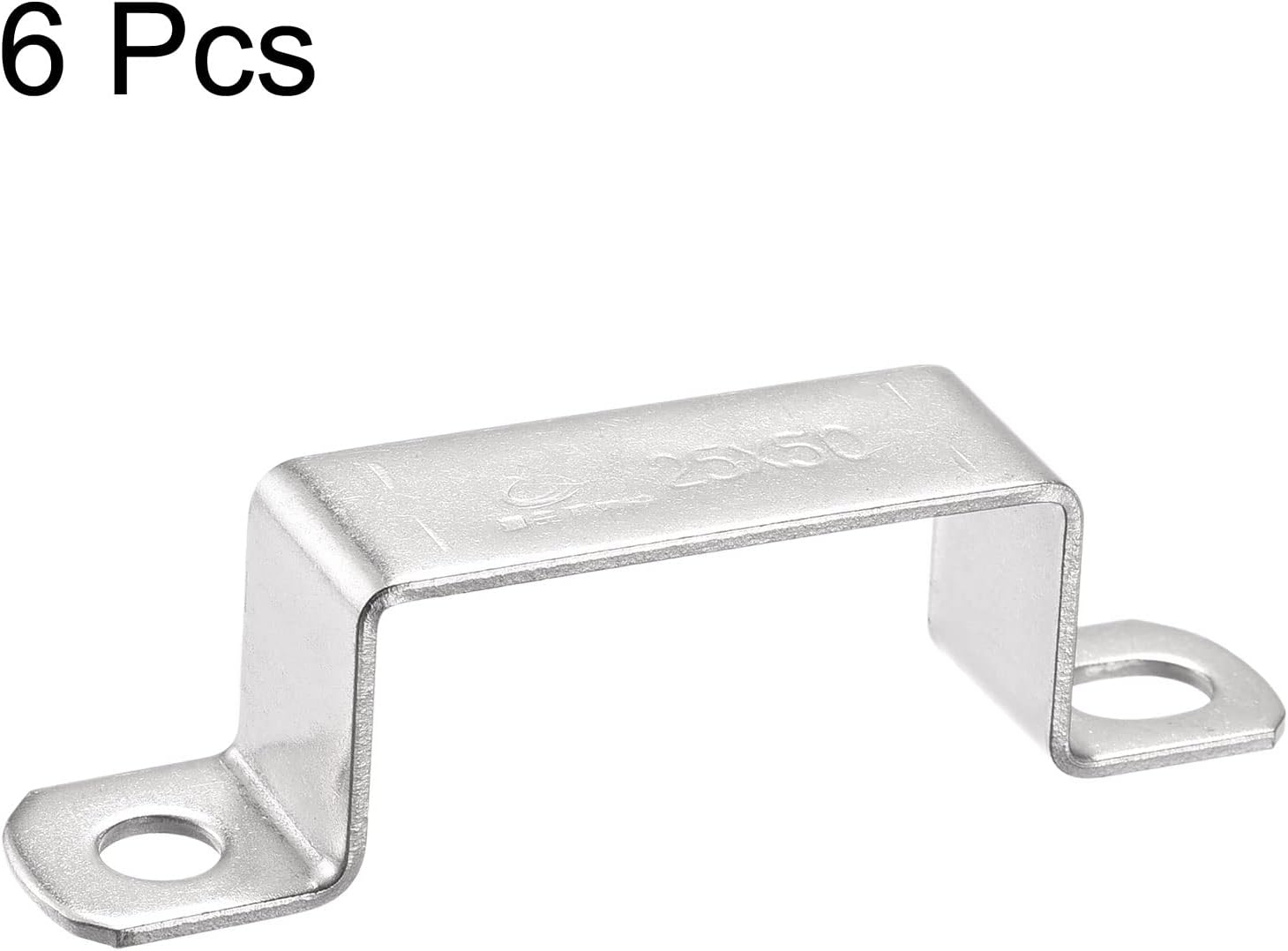 uxcell U Shaped Connector Bracket 23 x 51.5mm 304 Stainless Steel for Door Closed Bar Holder Strut Channel 6pcs-2