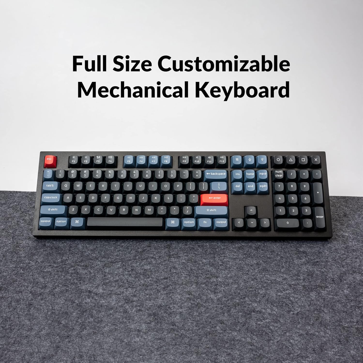 Keychron Q6 Wired Custom Mechanical Keyboard, QMK/VIA Programmable Macro, Full-Size Aluminum RGB Backlit, Double Gasket Hot-Swappable Gateron G Pro Red Switch Compatible with Mac Windows Linux-Black-4