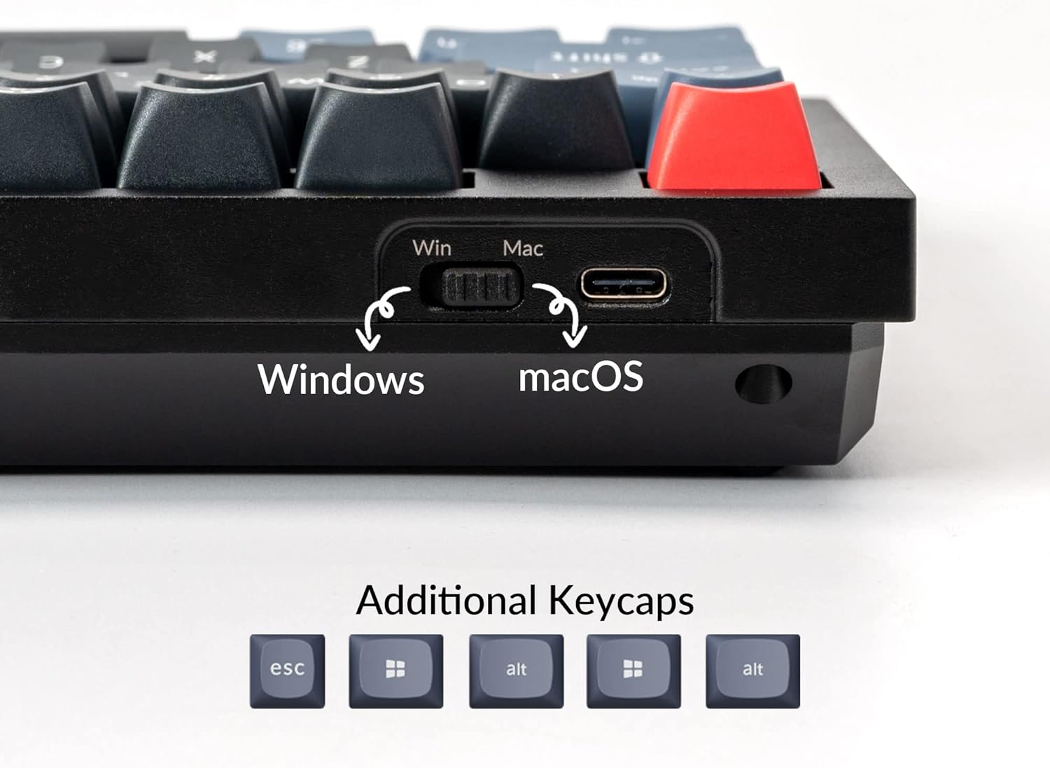 Keychron Q6 Wired Custom Mechanical Keyboard, QMK/VIA Programmable Macro, Full-Size Aluminum RGB Backlit, Double Gasket Hot-Swappable Gateron G Pro Red Switch Compatible with Mac Windows Linux-Black-5