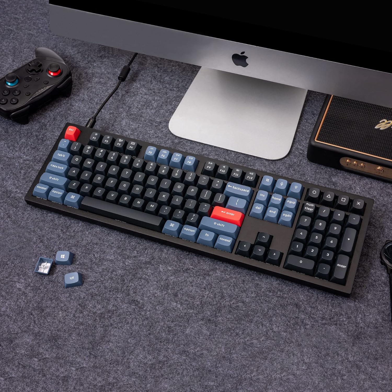 Keychron Q6 Wired Custom Mechanical Keyboard, QMK/VIA Programmable Macro, Full-Size Aluminum RGB Backlit, Double Gasket Hot-Swappable Gateron G Pro Red Switch Compatible with Mac Windows Linux-Black-7