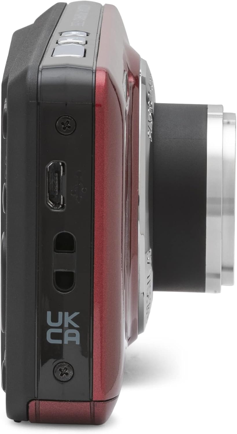 KODAK PIXPRO FZ55-RD 16MP Digital Camera 5X Optical Zoom 28mm Wide Angle 1080P Full HD Video 2.7" LCD Vlogging Camera (Red) Packaging May Vary-5