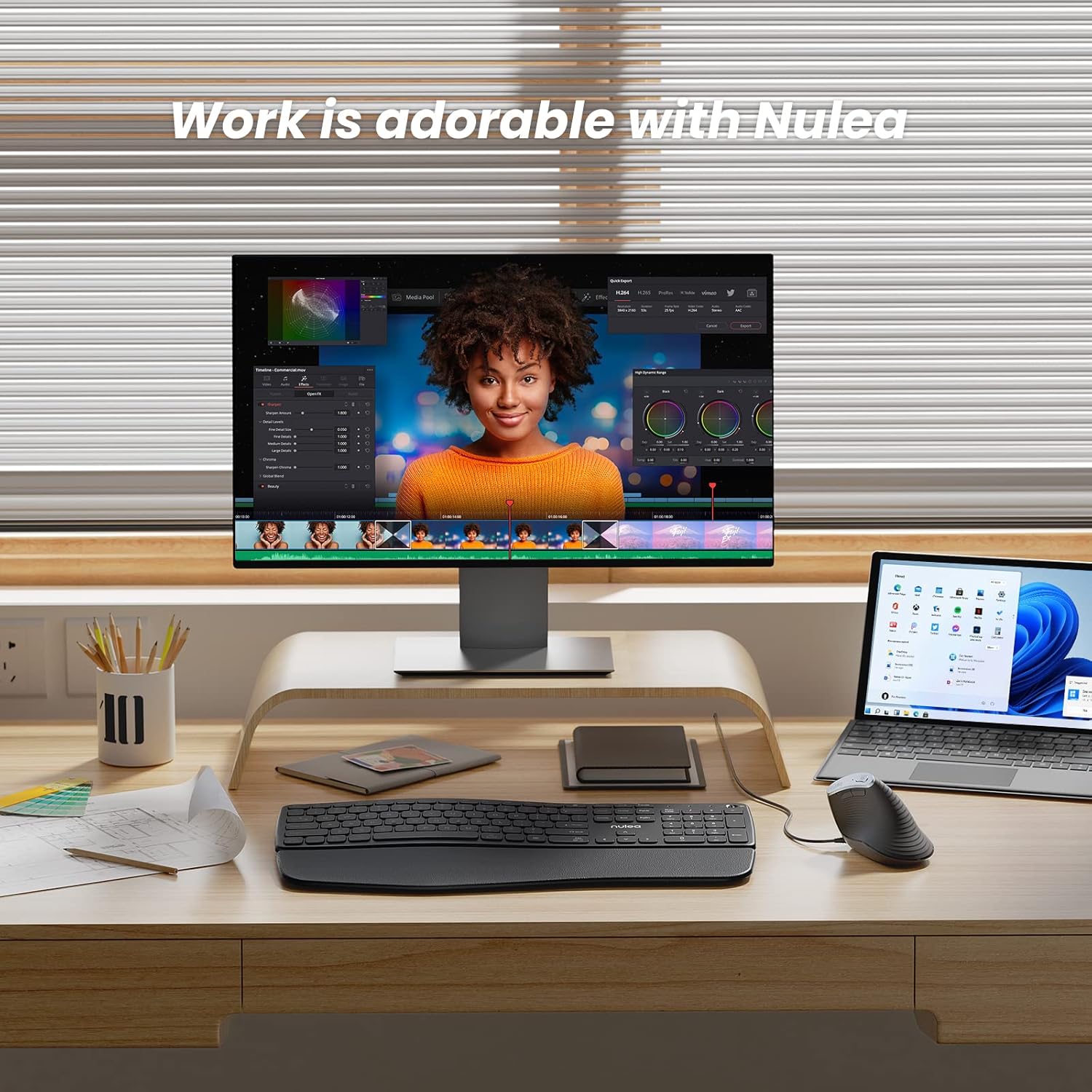 Nulea M504 Wired Vertical Mouse, USB Ergonomic Optical Mouse with 4 Adjustable DPI, 11 RGB Backlight Modes, Compatible for Laptop, PC, Desktop, Mac, Grey-6