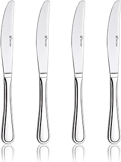 Dinner knife 4 Pieces Stainless Steel Butter Knife Set, Silver