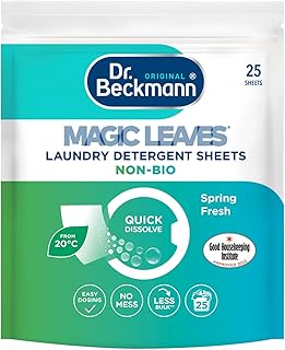 Dr. Beckmann MAGIC LEAVES Laundry Detergent Sheets NON-BIO | 25 Sheets