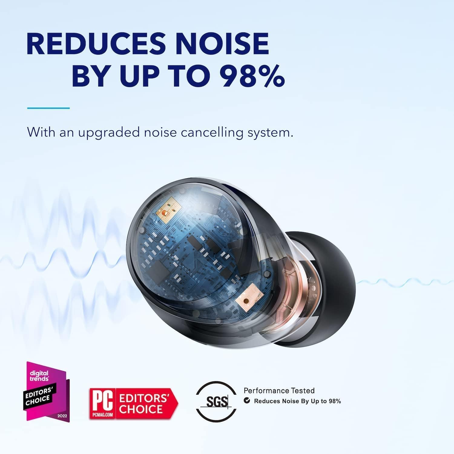 Soundcore by Anker Space A40 Adaptive Active Noise Cancelling Wireless Earbuds, Reduce Noise by Up to 98%, Ultra Long 50H Playtime, 10H Single Playtime, Hi-Res Sound, Comfortable Fit, Wireless Charge-1