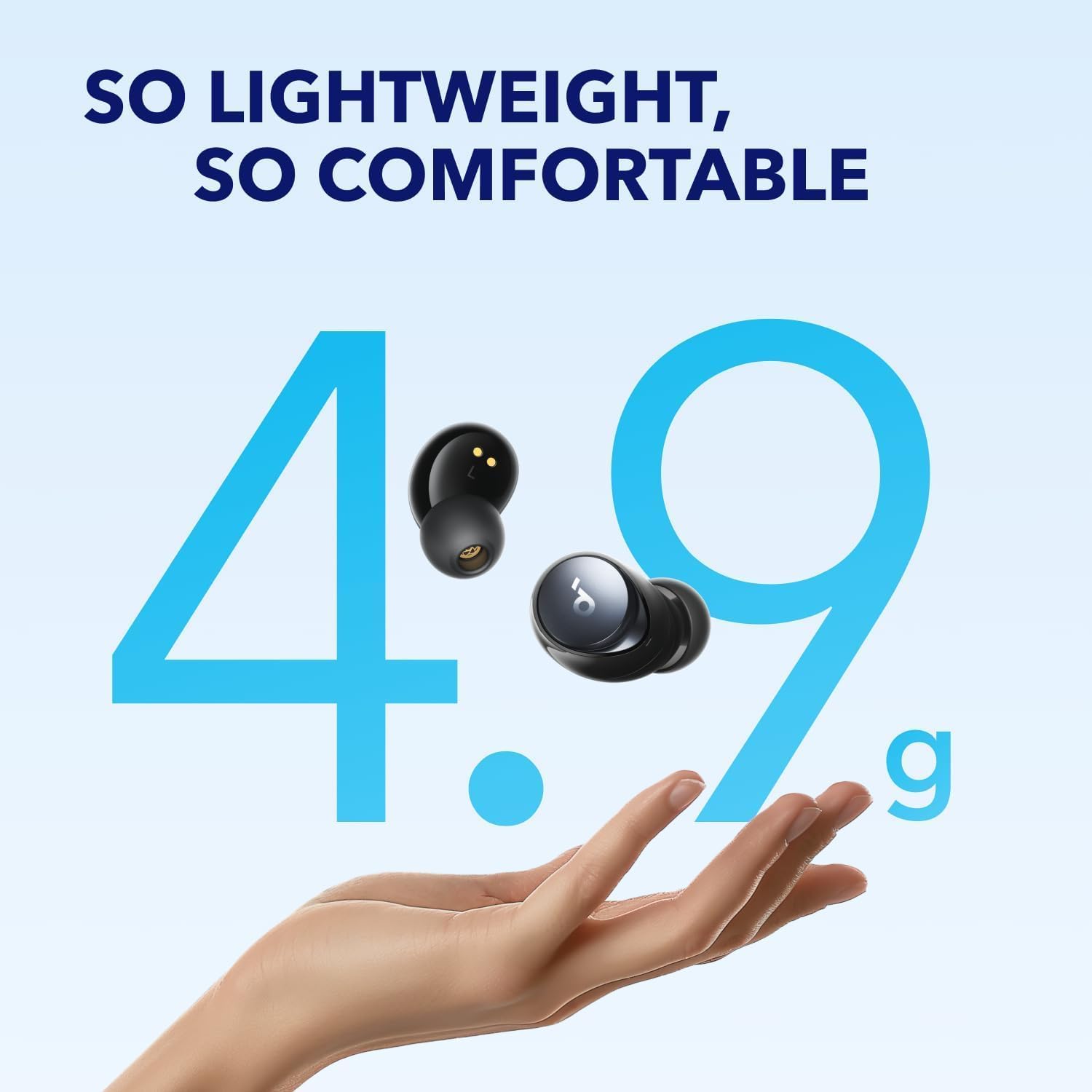 Soundcore by Anker Space A40 Adaptive Active Noise Cancelling Wireless Earbuds, Reduce Noise by Up to 98%, Ultra Long 50H Playtime, 10H Single Playtime, Hi-Res Sound, Comfortable Fit, Wireless Charge-5