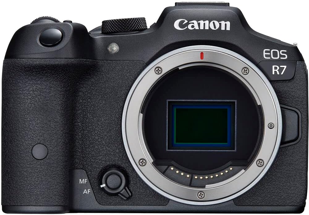 Canon EOS R7 Mirrorless Camera (Body Only), Hybrid Camera, 32.5 Megapixel (APS-C) CMOS Sensor, 4K Video, for Sports, Action, Content Creators, Vlogging Camera, Black-0