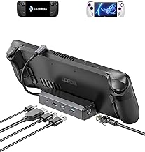 JSAUX Docking Station for Steam Deck/ROG Ally/Legion Go/MSI Claw, 5-in-1 Steam Deck Dock with HDMI 4K@60Hz, 100Mbps Ethernet, Dual USB-A 2.0 and 100W Charge Compatible with Steam Deck OLED-HB0602