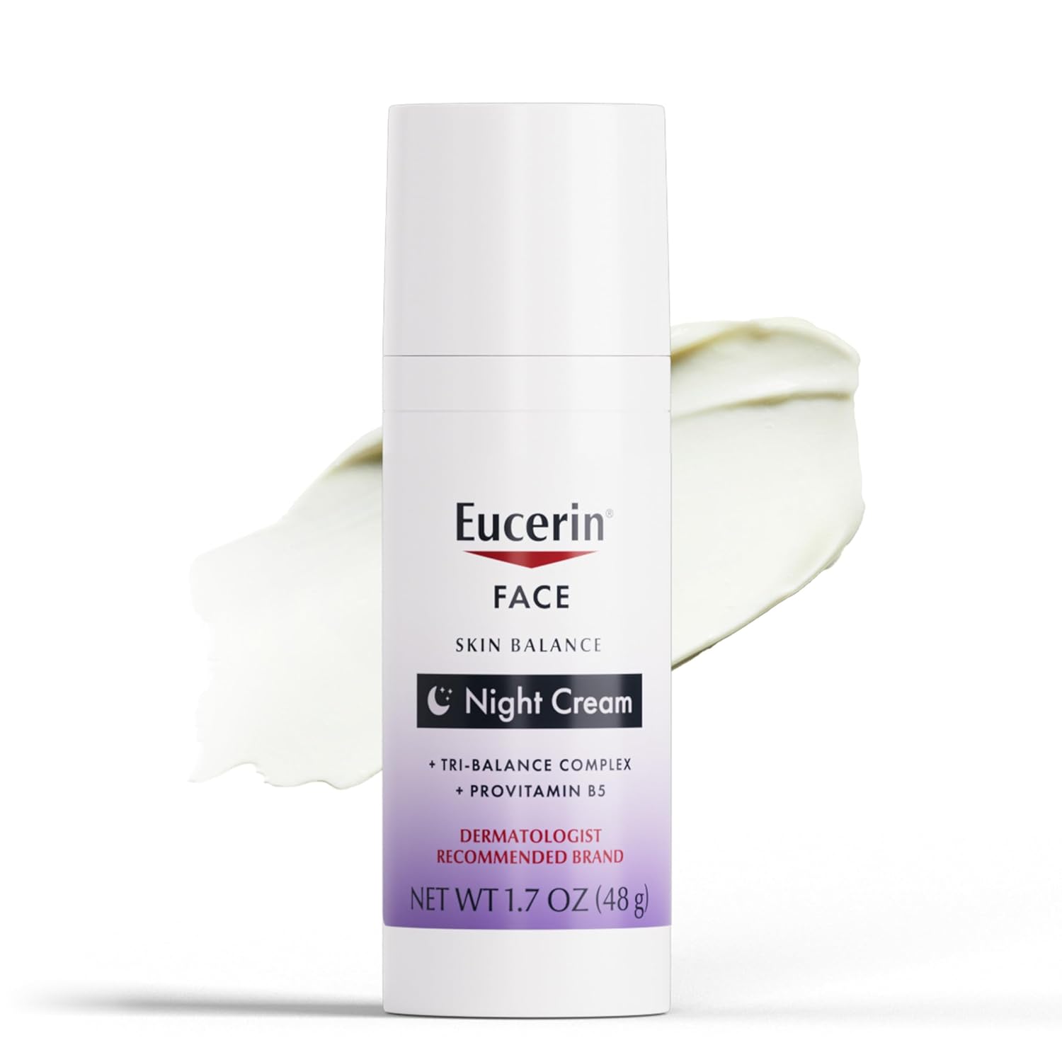 Eucerin Skin Balance Night Cream, Sensitive Skin Face Moisturizer Enriched with Tri-Balance Complex, 1.7 Oz Bottle-0