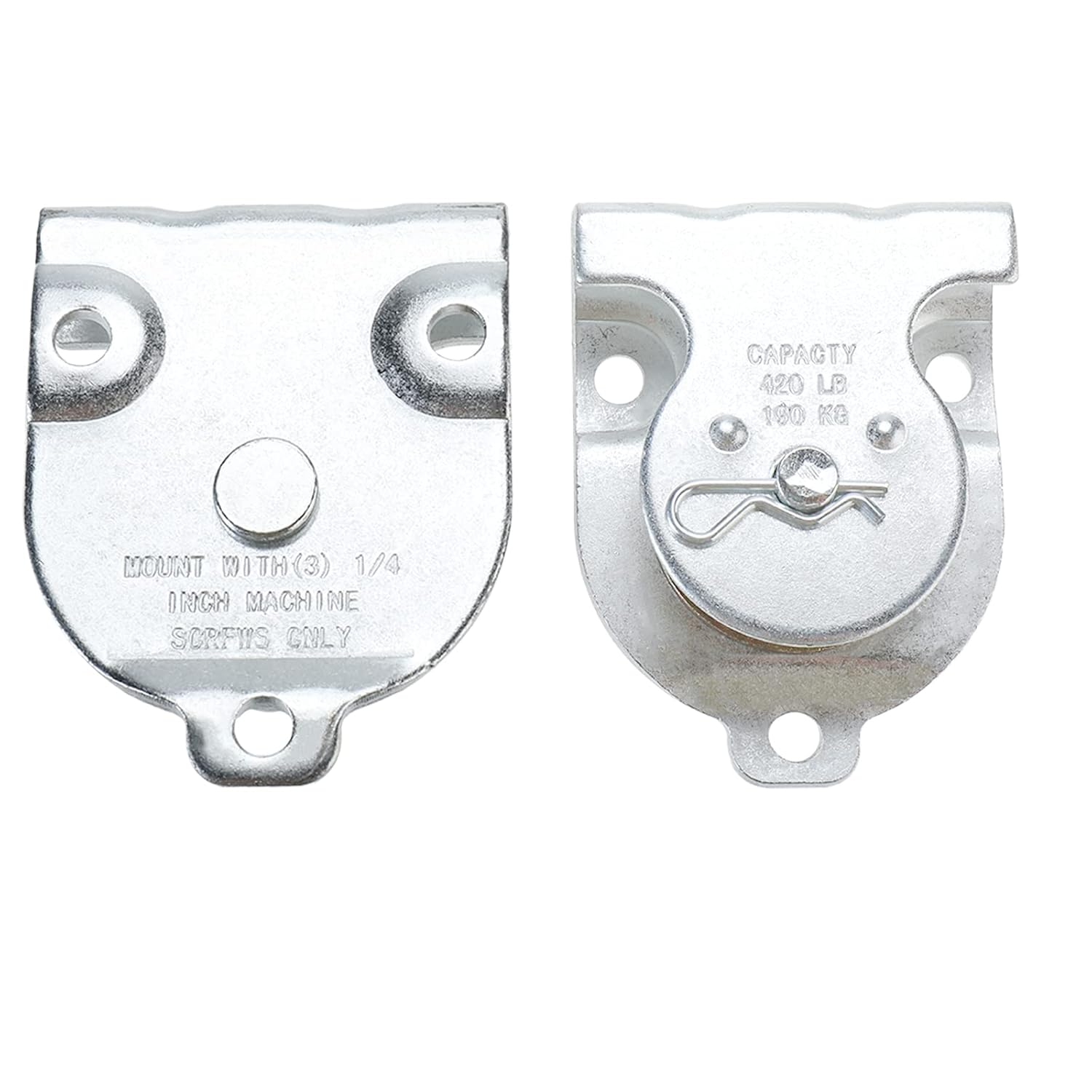 Ceiling Mount Single Pulleys, 1-1/2 Inch Wall Mount Pulley, 10 Packs Ceiling Single Pulley for 3/8" Wire or Rope-4