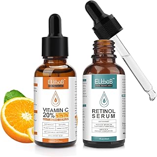 Day-Night Anti Aging Vitamin C Serum Retinol Serum For Face with Retinol & Amino Acids - Boost Skin Collagen,Hydrate & Plump Skin Facial Serum