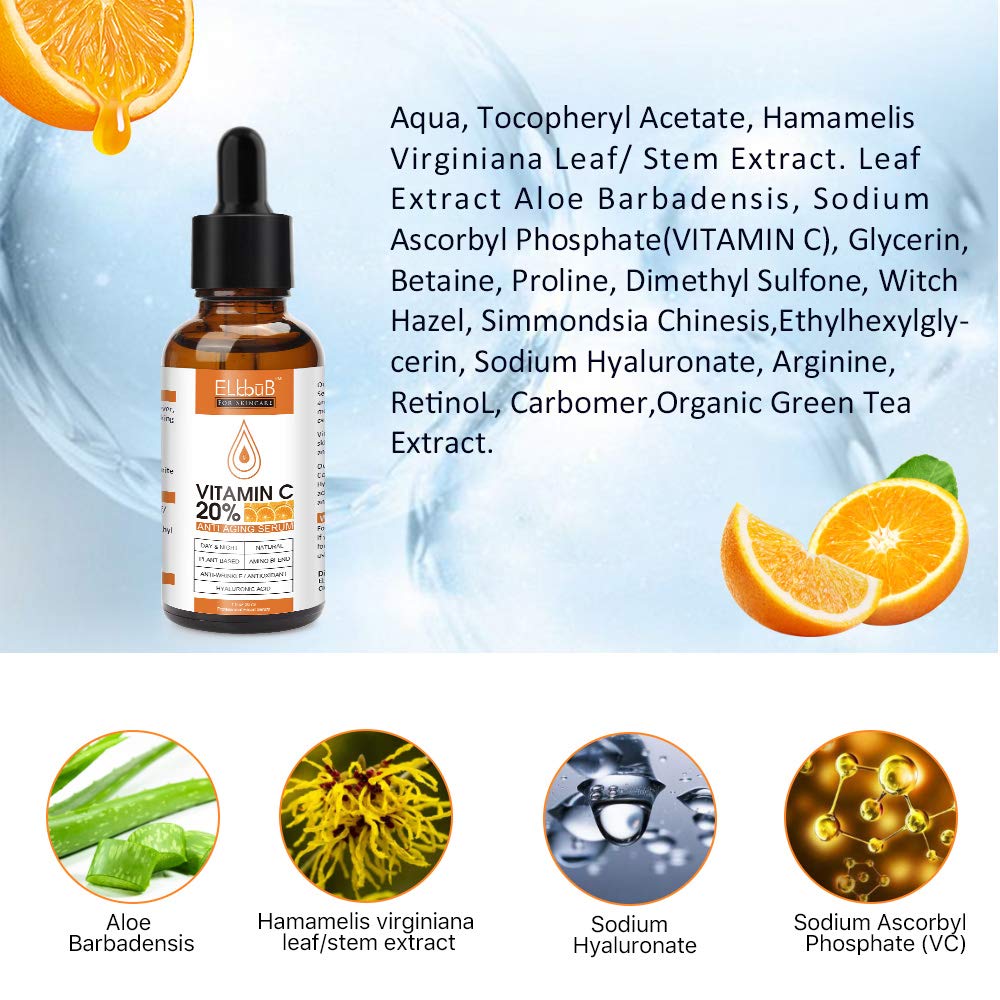 Day-Night Anti Aging Vitamin C Serum Retinol Serum For Face with Retinol & Amino Acids - Boost Skin Collagen,Hydrate & Plump Skin Facial Serum-3