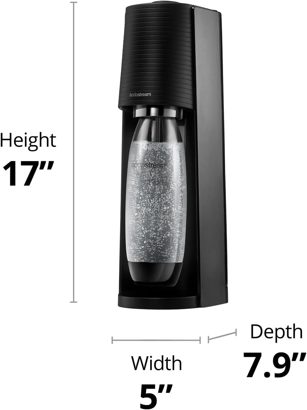 SodaStream Terra Sparkling Water Maker (Black) with CO2, DWS Bottle and Bubly Drop-10