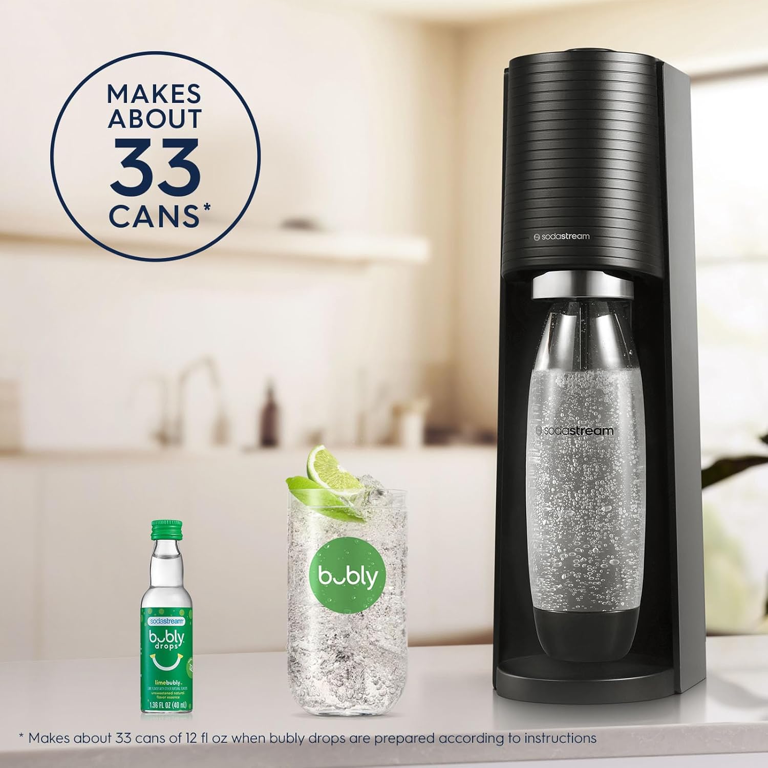 SodaStream Terra Sparkling Water Maker (Black) with CO2, DWS Bottle and Bubly Drop-4