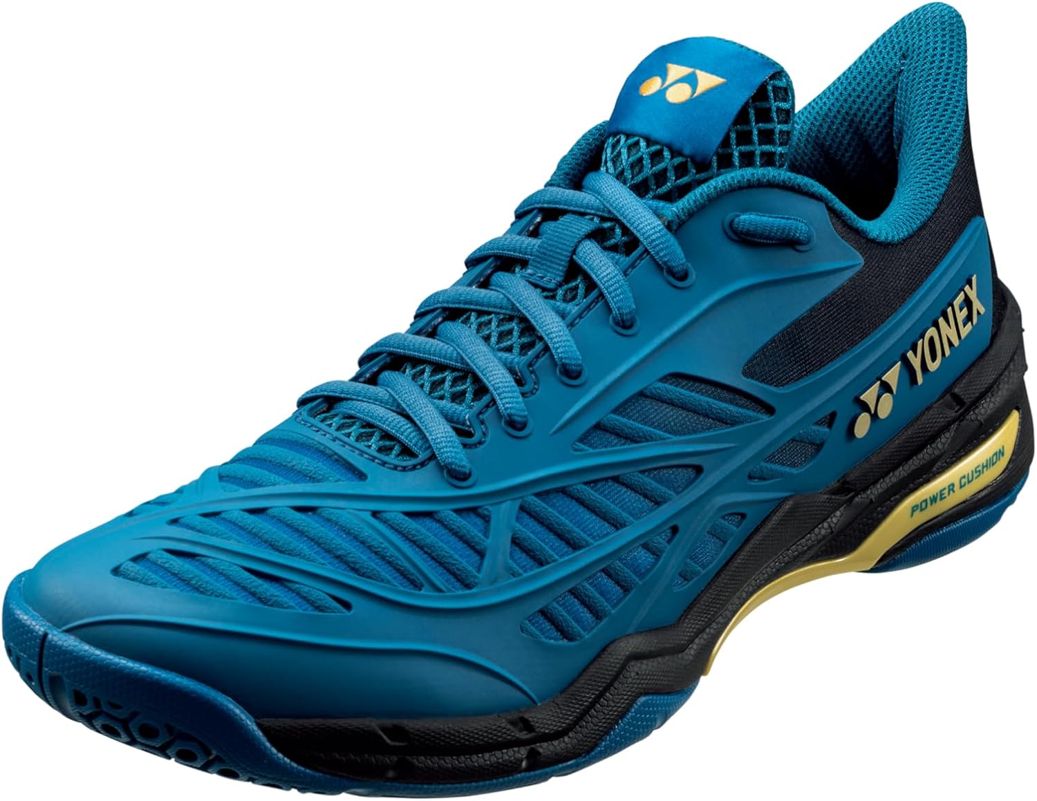 YONEX Power Cushion Cascade Drive Badminton Court Shoe (Teal Blue/Gold) (7.5)-0