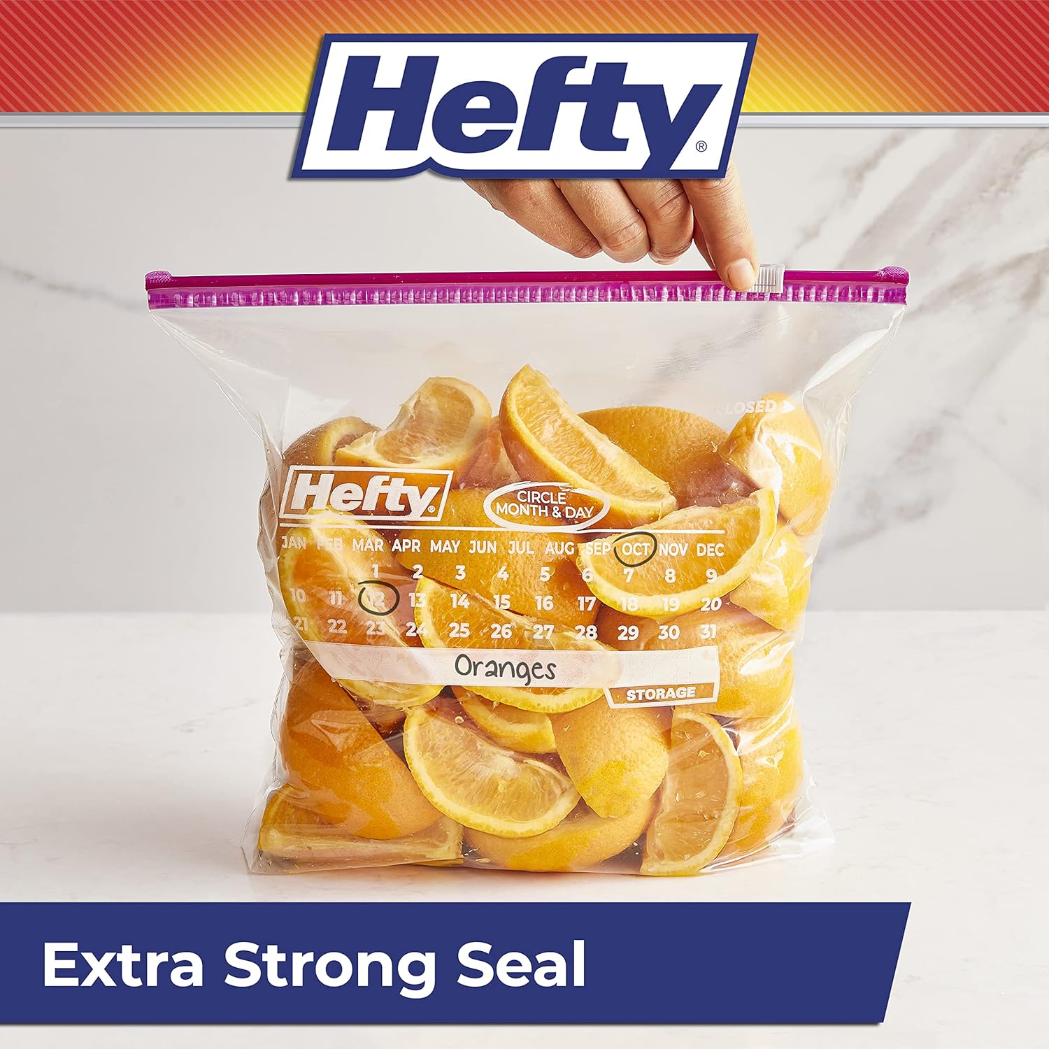 Hefty Slider Storage Calendar Bags, Gallon Size, 120 Count-3