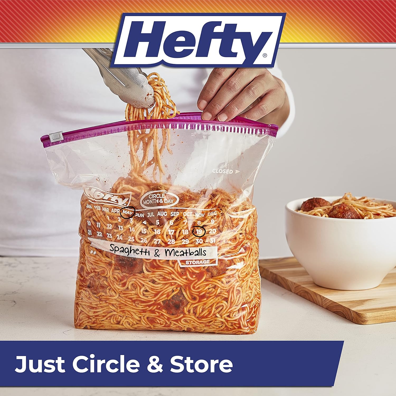 Hefty Slider Storage Calendar Bags, Gallon Size, 120 Count-4