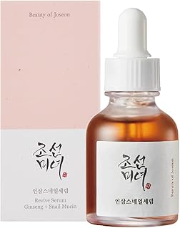 Beauty of Joseon Revive Snail Mucin Ginseng Serum Hydrating Peptide Facial Moisturizer Dark Spot Acne Scar Remover for Sensitive Face. Korean Skin Care for Men and Women, 30ml, 1fl. oz