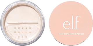 e.l.f. Halo Glow Setting Powder, Silky Powder For Minimizing Pores & Fine Lines, Delivers A Semi-Matte Finish, Vegan & Cruelty-Free, Light Pink