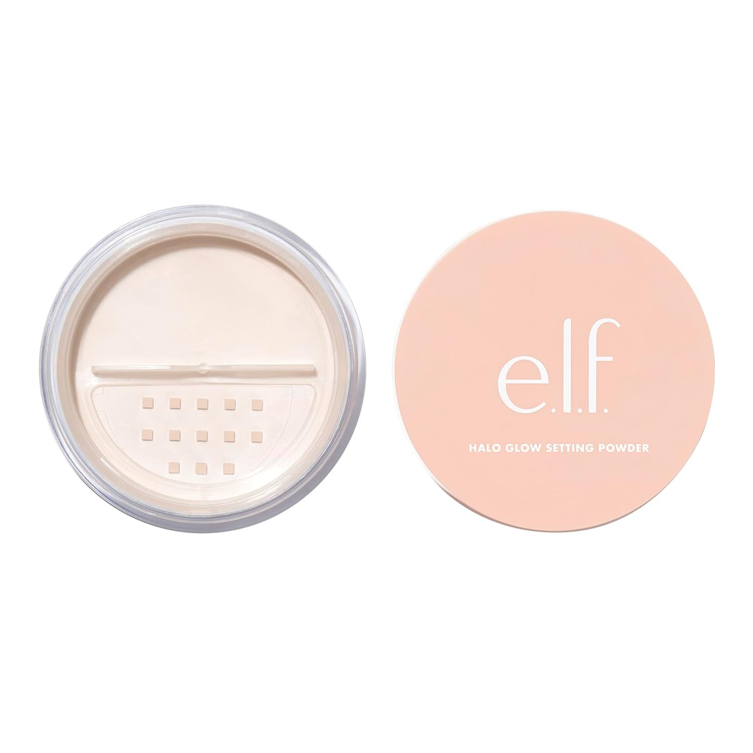 e.l.f. Halo Glow Setting Powder, Silky Powder For Minimizing Pores & Fine Lines, Delivers A Semi-Matte Finish, Vegan & Cruelty-Free, Light Pink-0