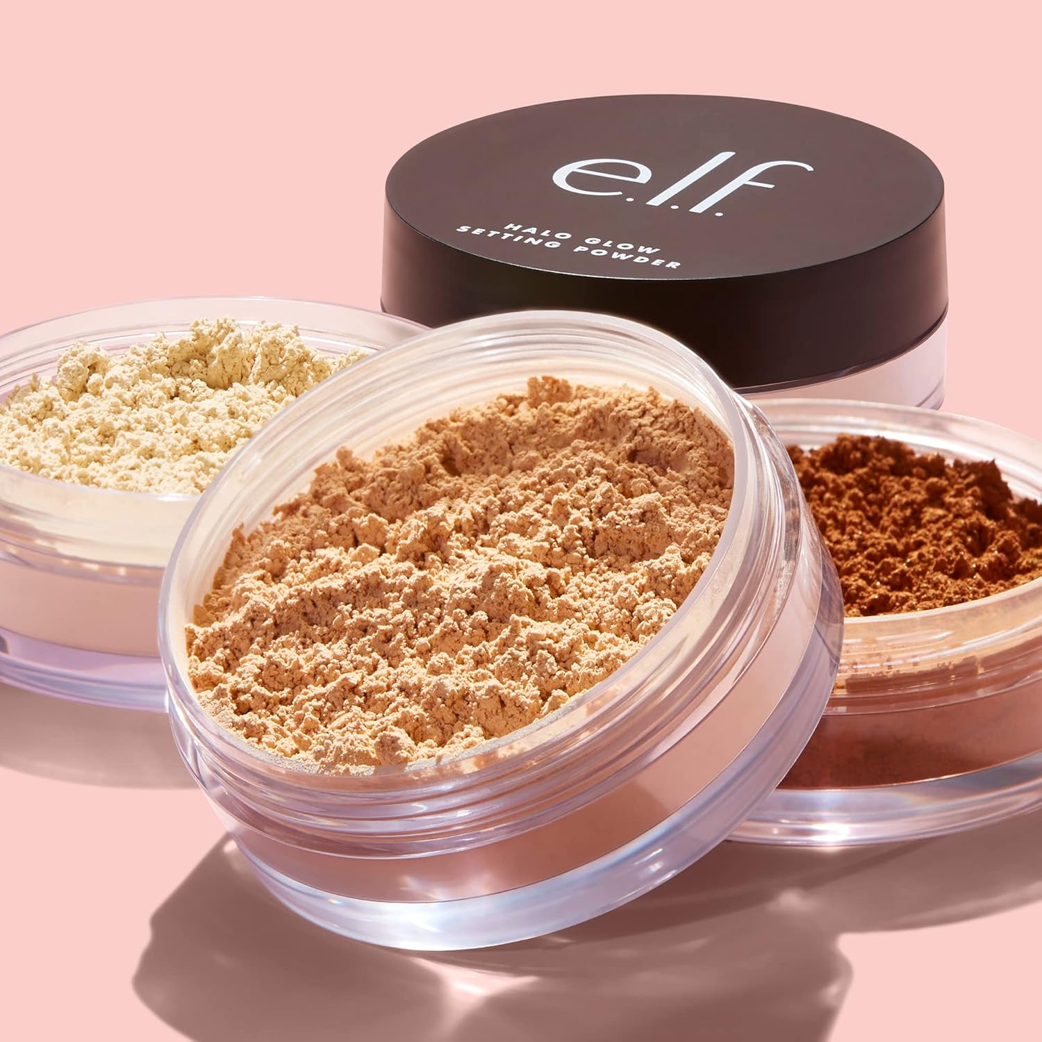 e.l.f. Halo Glow Setting Powder, Silky Powder For Minimizing Pores & Fine Lines, Delivers A Semi-Matte Finish, Vegan & Cruelty-Free, Light Pink-6