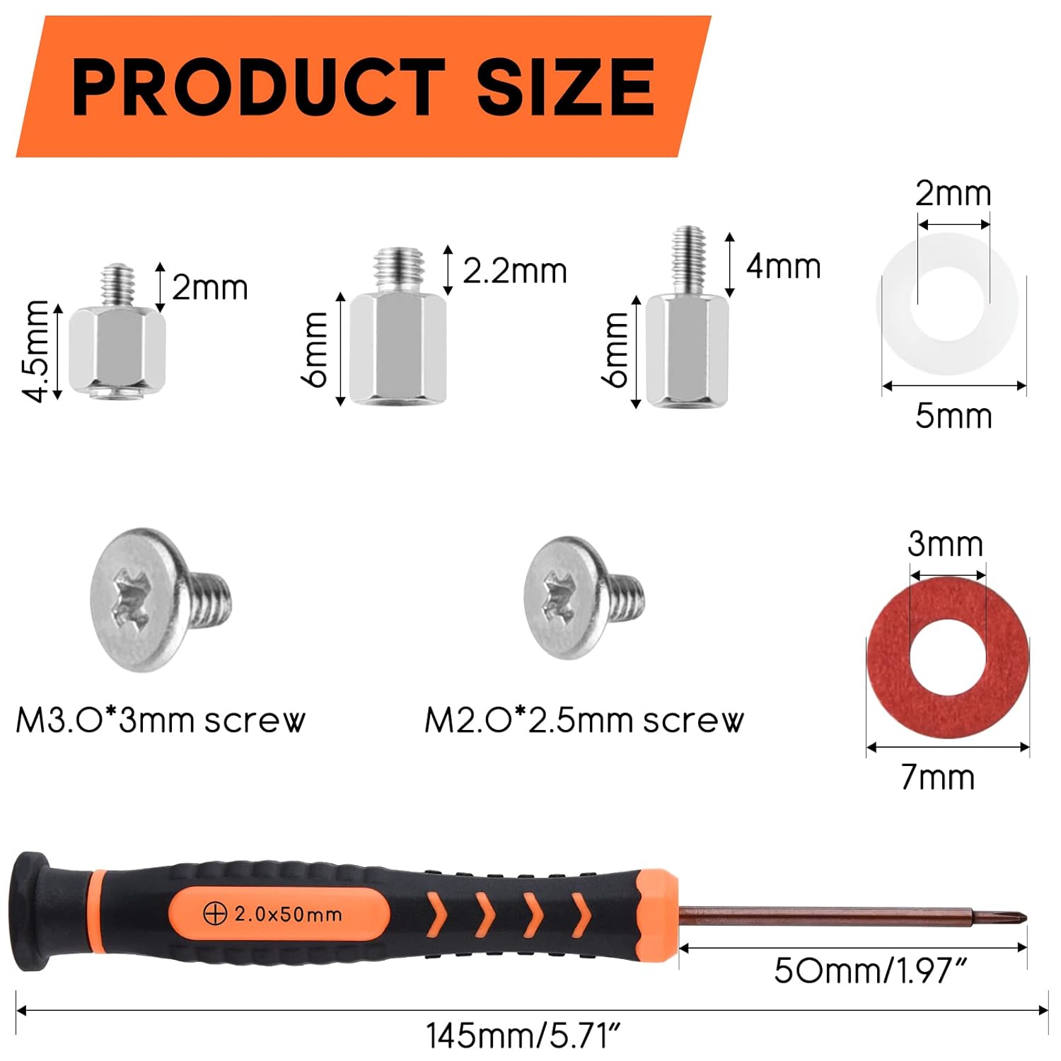 ASTARON M.2 SSD Screws Kit, Nvme M2 Screws Suitable for ASUS MSI Gigabyte NGFF Motherboard-1