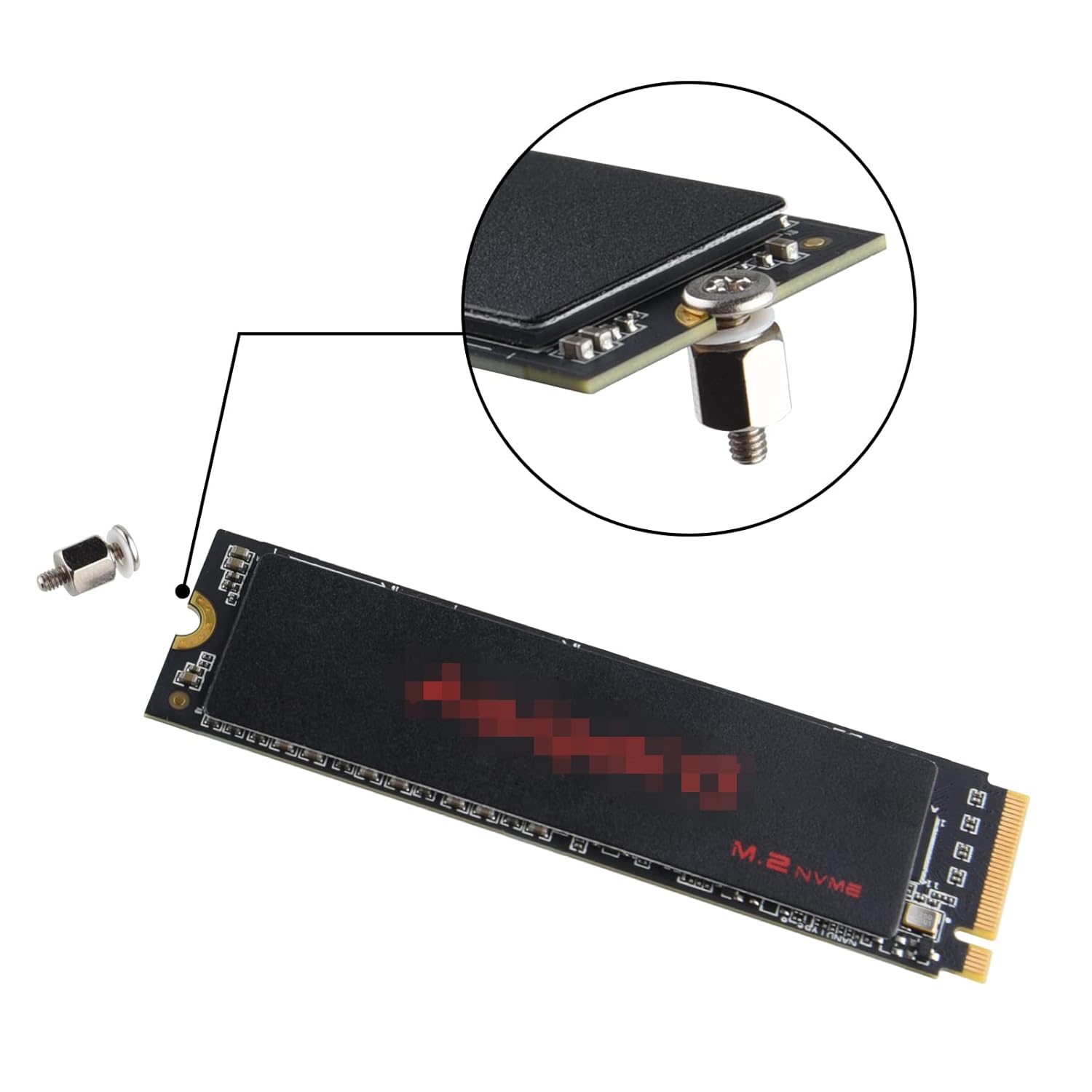 ASTARON M.2 SSD Screws Kit, Nvme M2 Screws Suitable for ASUS MSI Gigabyte NGFF Motherboard-5