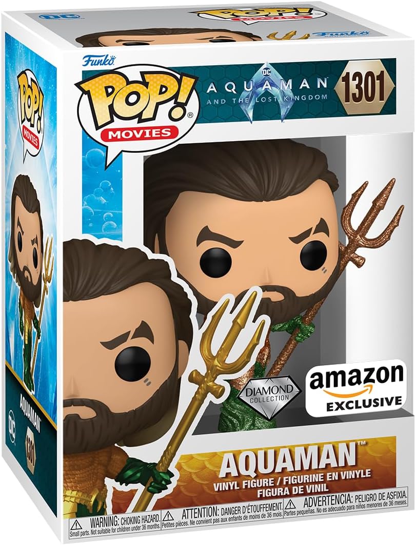 Funko Pop! Movies: Aquaman and The Lost Kingdom - Aquaman Diamond Glitter, Amazon Exclusive-0