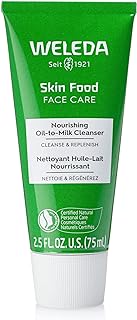 Weleda Skin Food Face Care Nourishing Oil-to-Milk Cleanser, 2.5 Fluid Ounce, Plant Rich Cleanser with Sunflower Seed Oil, Chamomile Extract and Pansy