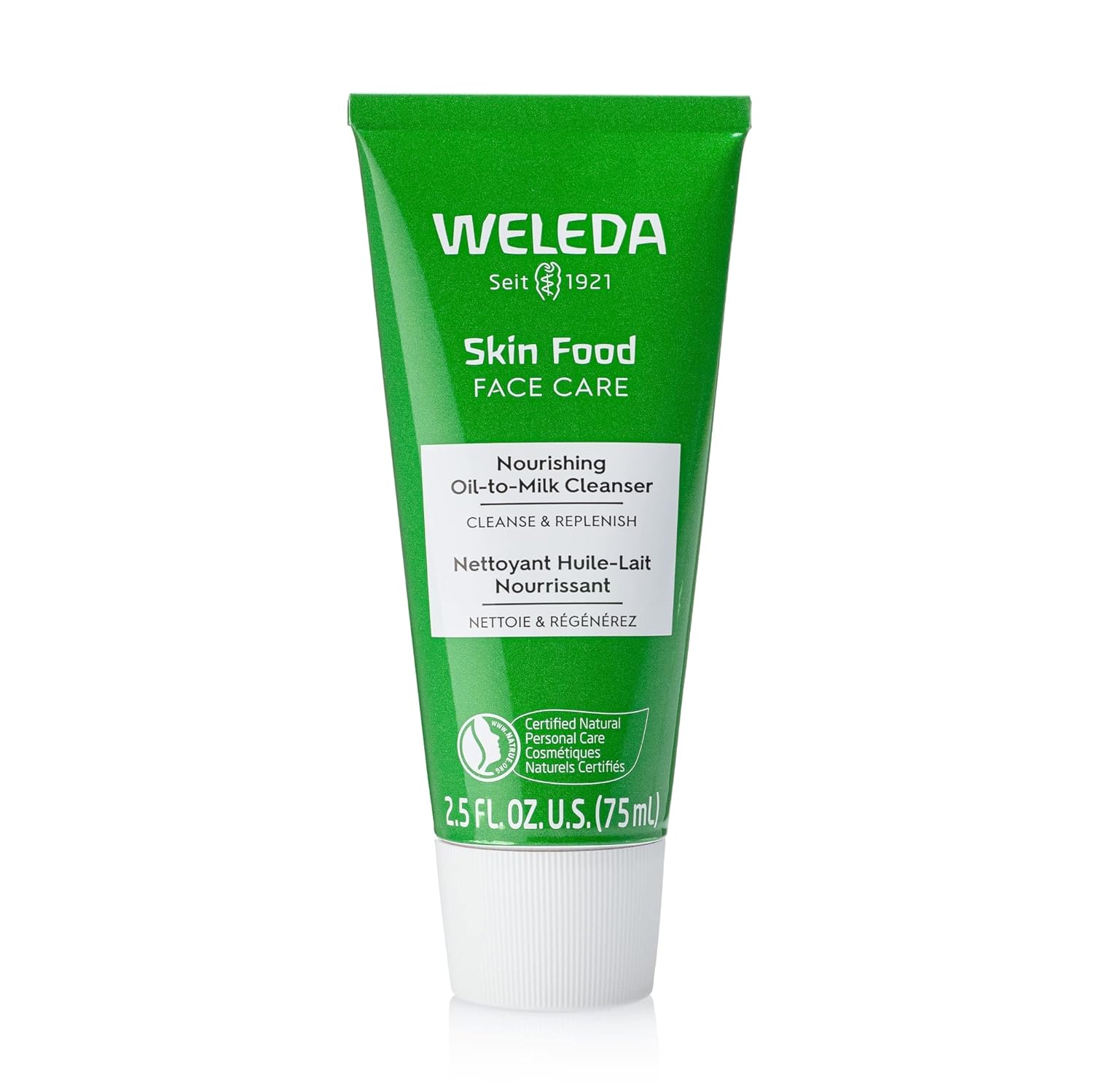 Weleda Skin Food Face Care Nourishing Oil-to-Milk Cleanser, 2.5 Fluid Ounce, Plant Rich Cleanser with Sunflower Seed Oil, Chamomile Extract and Pansy-0