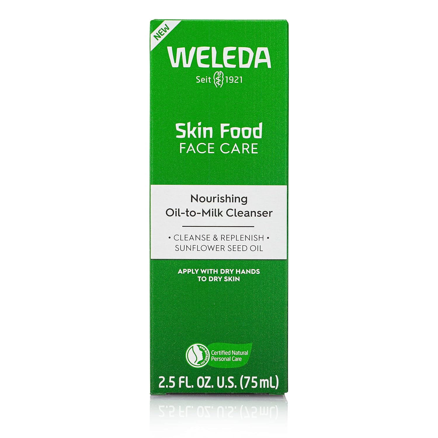 Weleda Skin Food Face Care Nourishing Oil-to-Milk Cleanser, 2.5 Fluid Ounce, Plant Rich Cleanser with Sunflower Seed Oil, Chamomile Extract and Pansy-1